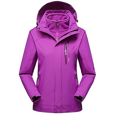 Women's Hiking Triad Jacket Winter Outdoor Windproof Triad Jacket Winter Jacket Top Full Length Visible Zipper Camping / Hiking