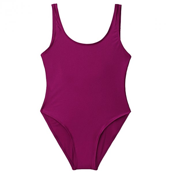 Shiny swimsuit back - purple