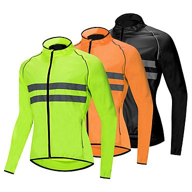 Men's Bicycle Jacket Windbreaker Top Waterproof Windproof Breathable Sports Black / Orange / Green MTB MTB Road Bike Cycling Jer