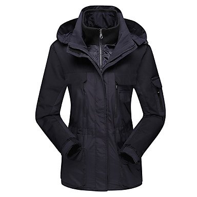 Women's hiking down jacket hiking three-in-one jacket winter outdoor patchwork waterproof windproof warm soft jacket down jacket