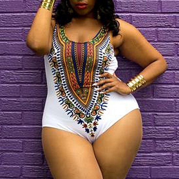 Women of the print bikini jumpsuit