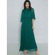 Women trumpet sleeves party, go chic, sophisticated Slim shift, jacket, swing dresses, high waist solid color round neck