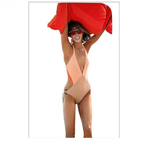 Naked woman hanging neck sexy swimwear