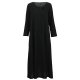 Plus Size Women daily chic swing dress, solid color