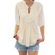 Women loose blouse, V-neck fight Bulei Si