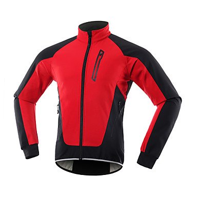 Men's Riding Jacket Bike Windbreaker Winter Fleece Jacket Pants Reflective Stripe Sports Fleece Spandex Winter Orange / Green /