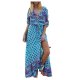 Holiday put women dress, print V-neck treasure