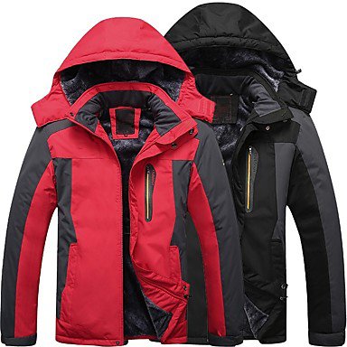 Men's Hiking Jacket Winter Outdoor Warm / Warm Windproof Breathable Waterproof Fleece Winter Jacket Top Camping / Hiking Hunting