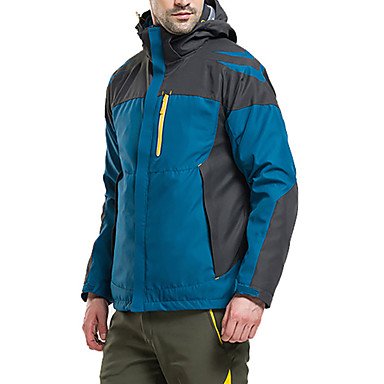 Men's hooded jacket winter outdoor warm / warm windproof breathable quick-drying three-in-one jacket single slider / snowboard m