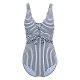 Sexy halter swimsuit swimwear large size women striped beach pants swimwear