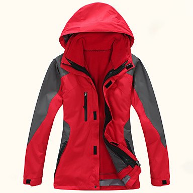 Women's Hiking Jacket Winter Outdoor Patchwork Waterproof Windproof Warm Comfortable Top Camping / Hiking / Cave Travel Winter S