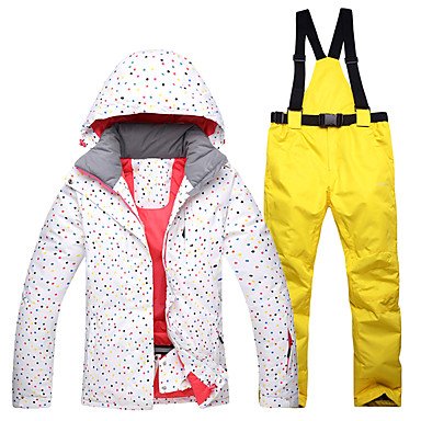 Women's Ski Jacket Pants Waterproof Windproof Warm Ski / Snowboard Cotton Winter Jacket Bib Pants Ski Wear