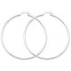 White steel polished round earrings jewelery