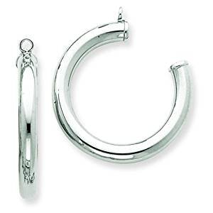 White stainless steel tube Hoop Earring Jackets jewelry