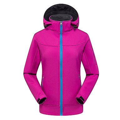 Women's Hiking Soft Shell Jacket Hiking Jacket Winter Outdoor Waterproof Windproof Wool Lining Breathable Jacket Top Soft Shell