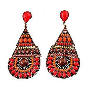 Tibetan women retro ethnic style retro fashion peacock tail earrings