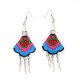 Women vintage fabrics color earrings with China Lucky lock and pepper